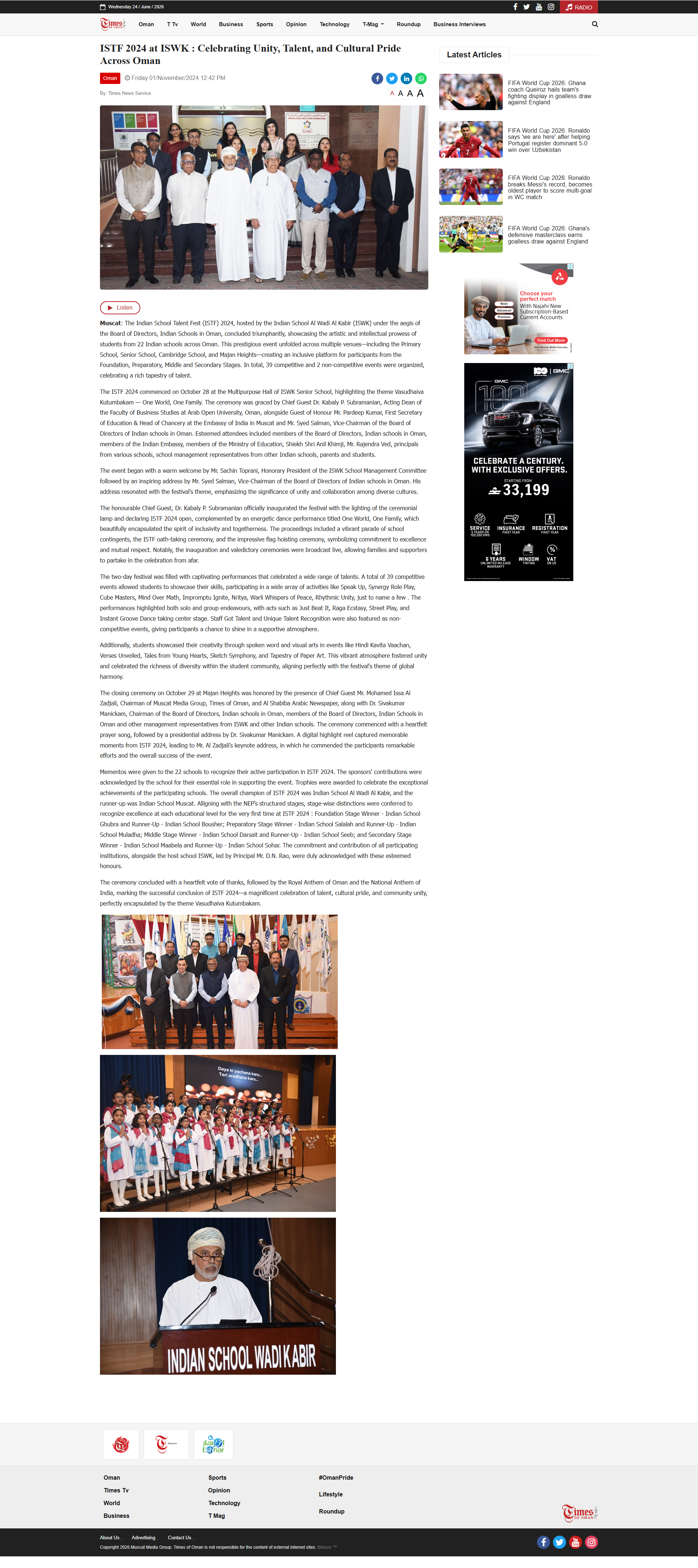ISTF 2024 at ISWK – Celebrating Unity, Talent, and Cultural Pride